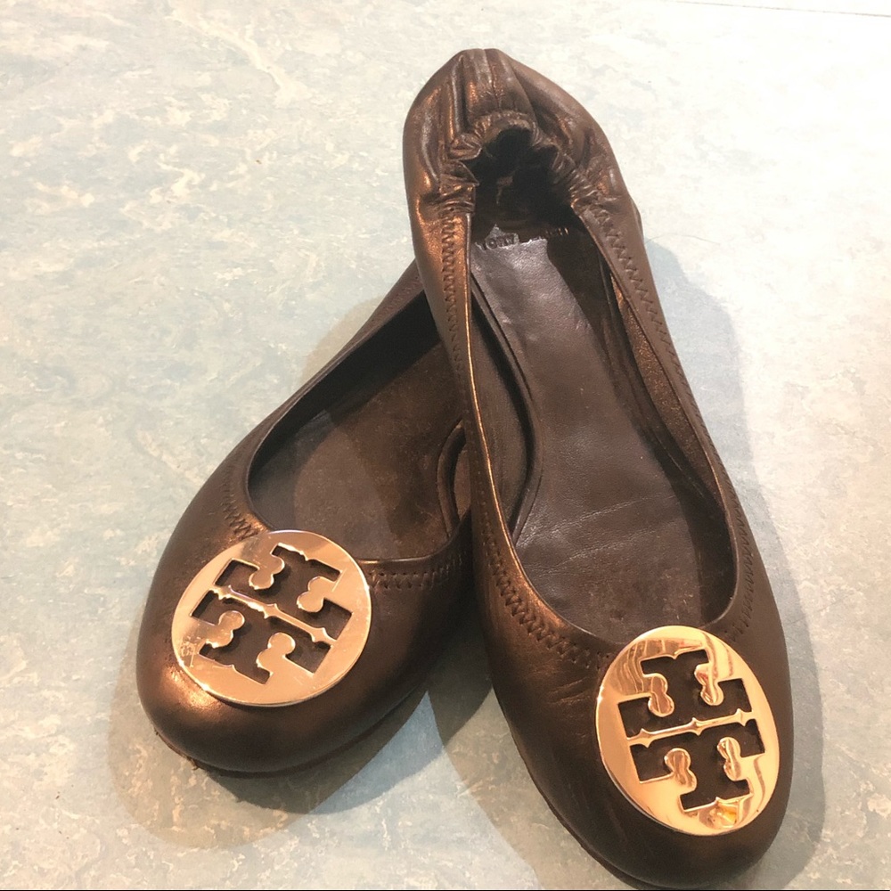 Tory Burch Black Ballet Flats